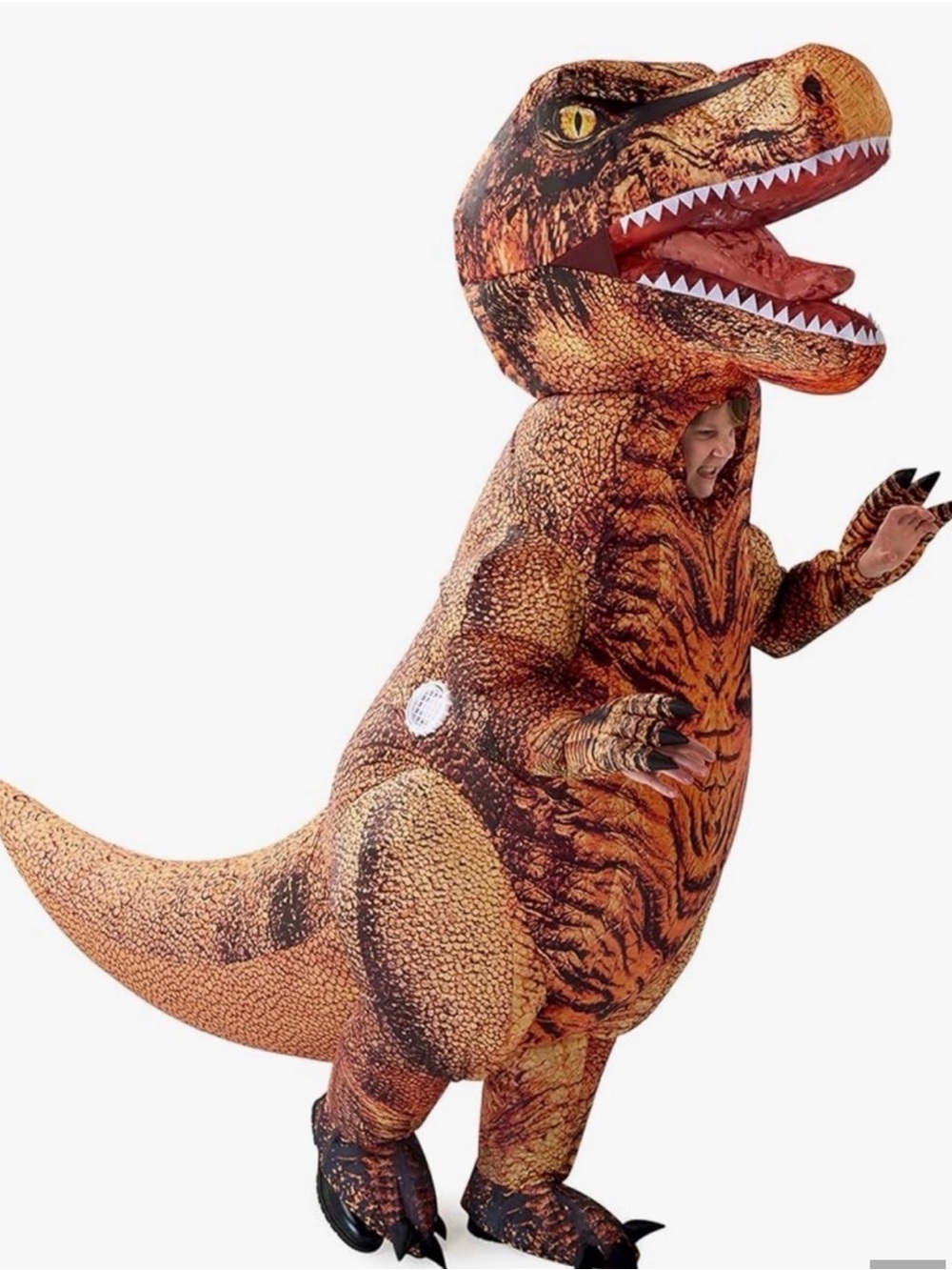 Inflatable T-Rex Kids Costume - Orange
